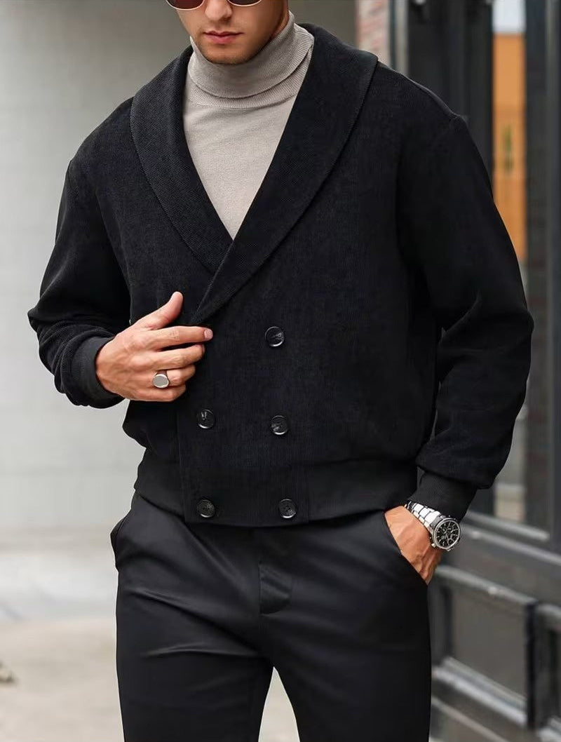 Men’s Shawl Collar Button Cardigan